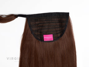 CHOCOLATE BROWN straight ponytail