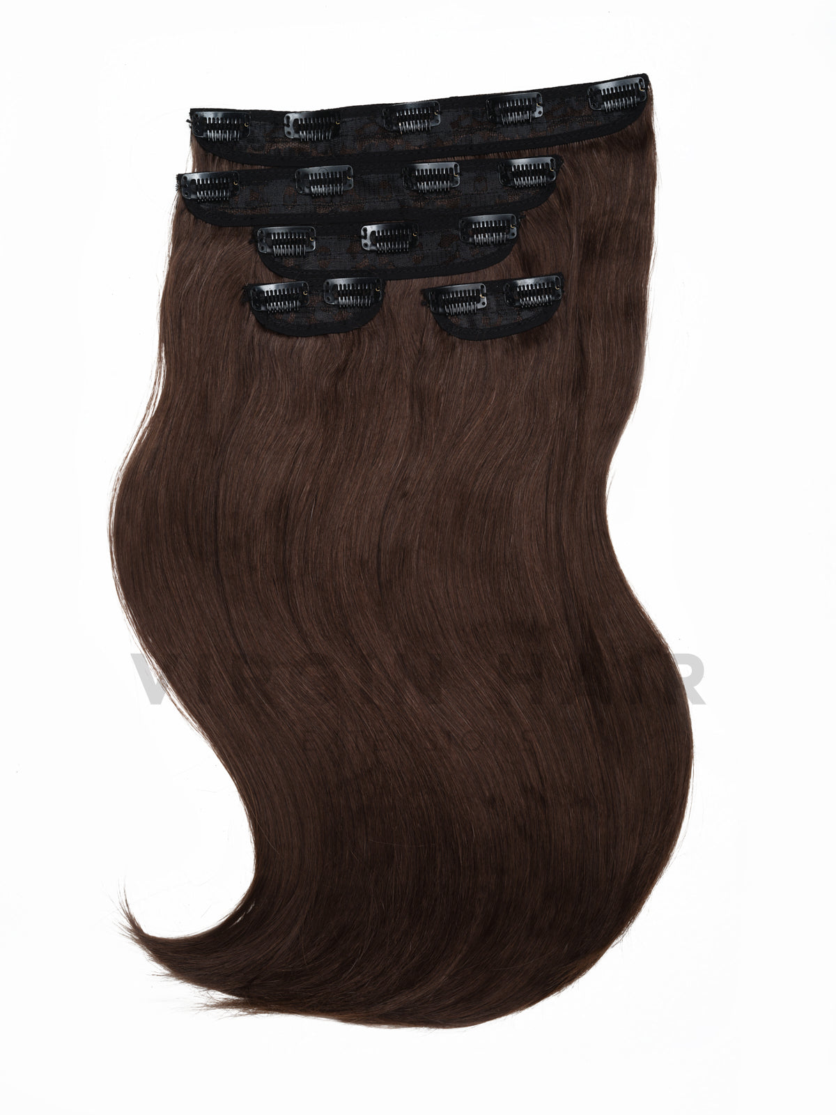 DARK BROWN straight synthetic hair