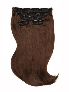 CHOCOLATE BROWN straight synthetic hair