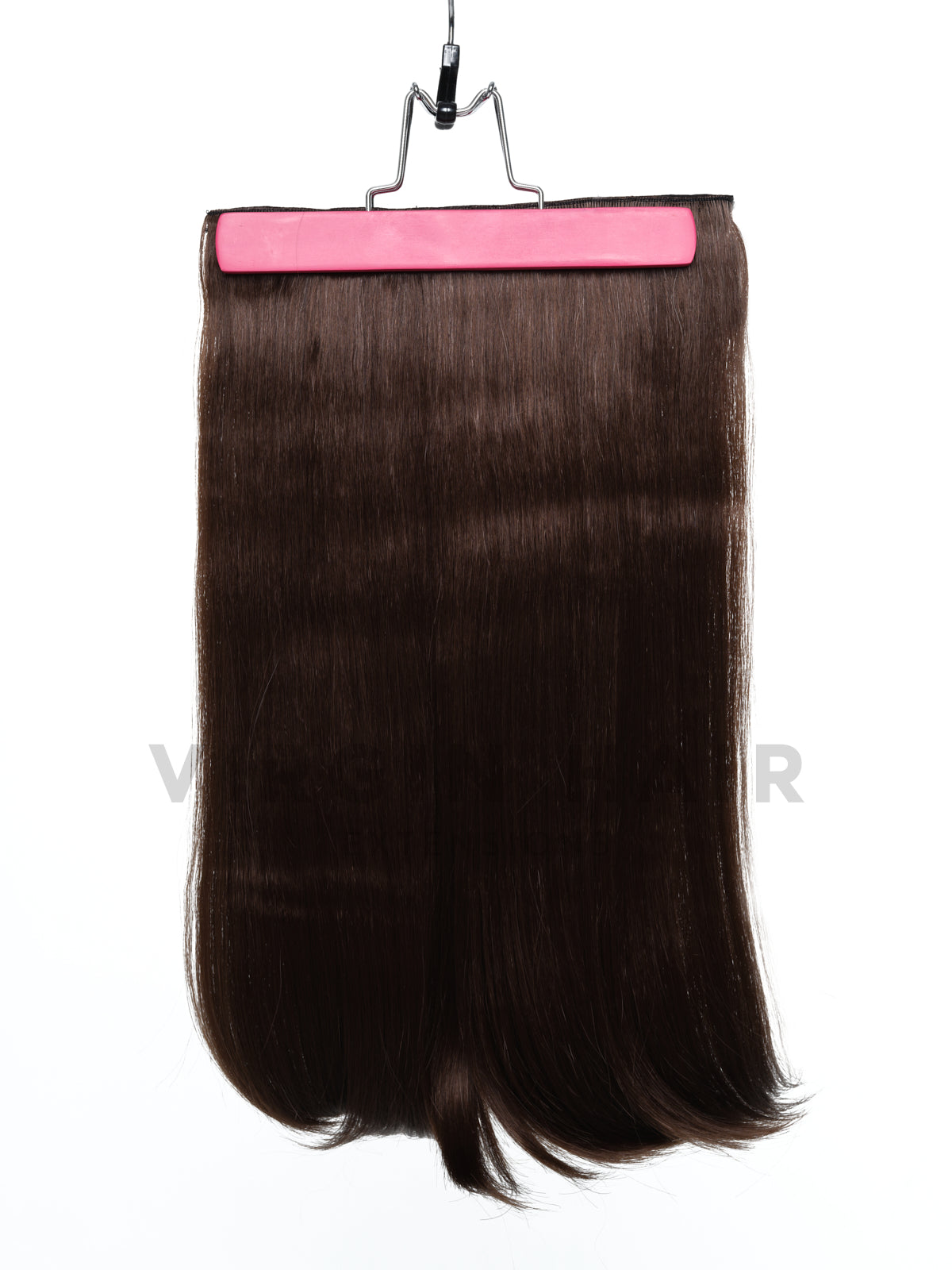 DARK BROWN straight synthetic hair