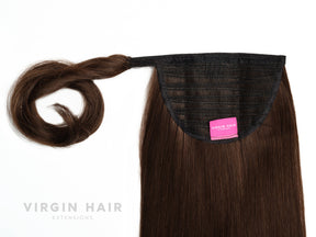 DARK BROWN straight ponytail