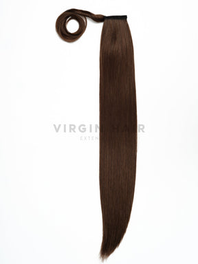 DARK BROWN straight ponytail